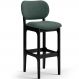 Banqueta Alta Bar Cozinha Sala Jantar Fixa Betta L02 Preto Linho Verde Musgo - Lyam Decor