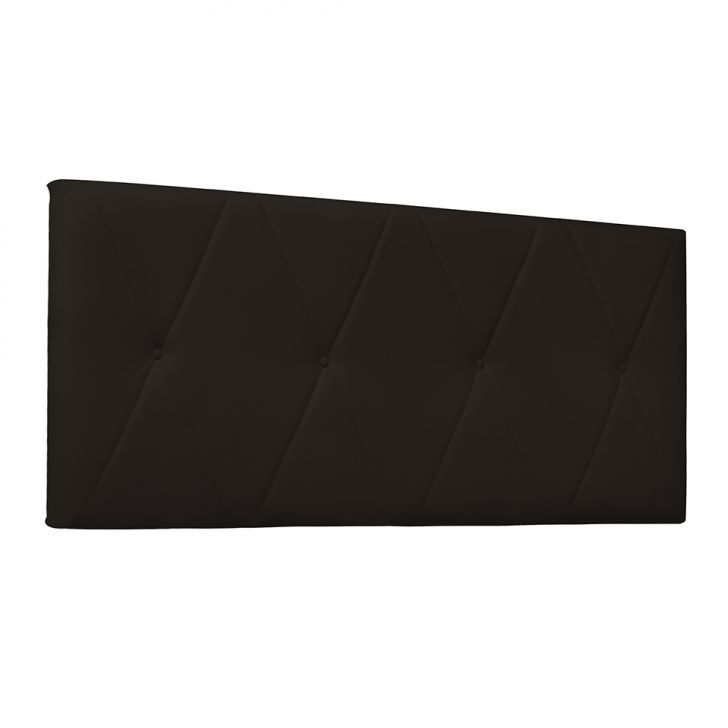 Painel para Cama Box King Aquilla Poliuretano Marrom