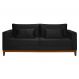 Image of Sofá 3 Lugares Bahamas Suede Preto 230 cm IM730UP23JZWMOB