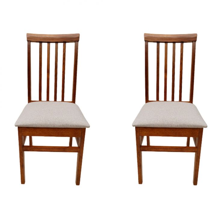 Conjunto Com 2 Cadeiras União Linho Bege E Mel