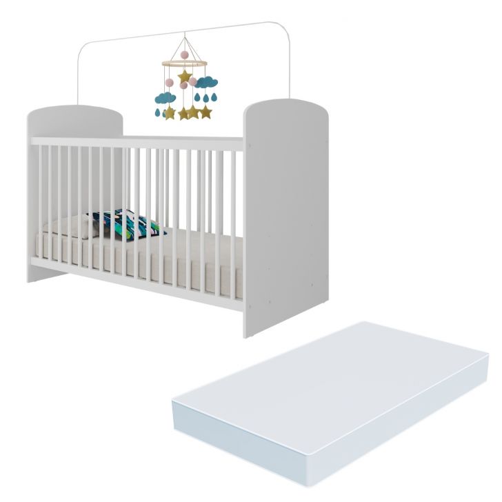 Berço com Colchão Incluso Ana Lívia Multimóveis MP0515C Branco