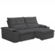Sofá Retrátil Reclinável Para Sala de Estar Living 210cm Ártico F04 Bouclê Grafite - Lyam Decor