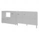 Armário Cozinha Balcão Gabinete de Pia 120 cm Bruna e Balcão Lilian para Microondas e Forno Elétrico Branco
