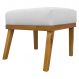 Puff Decorativo Retangular Para Sala Quarto Penteadeira Firenze Corino Branco
