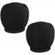 Kit 2 Puff Puf Para Sala Base Metal Chocolate Tull SL 944 Veludo Peer