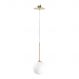 Pendente Para Gesso Dourado Fosco Globo Vidro Jabuticaba Blown