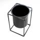 Vaso Decorativo Preto com Suporte em Metal 16x11 cm - D'Rossi