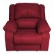 Poltrona do Papai Reclinável Manual Magnum PU Sintético Vermelho G23 - Gran Belo