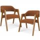 Kit 02 Cadeiras Para Sala de Jantar e Estar Living Estofada Suran L02 Bouclê Terracota - Lyam