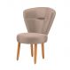 Poltrona para Recepção Camarim Sala de Jantar Ergonômica Tecido Veludo Pés de Madeira