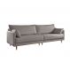 Sofá 2 Lugares Vittro Linho Cinza 170 cm