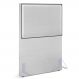 Cabeceira Box Solteiro Com Tachas 100 cm Vicenza L02 Facto Cinza Metalizado - Lyam Decor