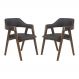 Conjunto 2 Cadeiras de Jantar Ottawa Cappuccino Korino Preto - 58985