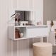 Penteadeira Camarim Potaro com Nicho Decorativo Branco G96 - Gran Belo