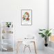Quadro Drawn Mulher Confiante 60x43 Filete Preto