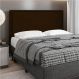 Cabeceira Casal King Cama Box 195cm para Quarto Onix Suede Marrom M11 - D'Rossi