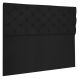Cabeceira Capitonê Queen 1,60m Jade Suede Preto - Pallazio
