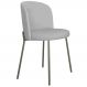 Cadeira Decorativa Elegance Base Titanium Linho Cinza - Montanaris Decor