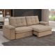 Sofá Fofão Premium 2,50m Retrátil/Reclinável Suede Capuccino - XFlex Sofas