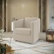 Poltrona Decorativa Mariana Suede Bege Dal Poz Estofados
