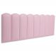 Cabeceira Queen Estofada Para Cama Box Kit 8 Placas Adesivas - Modelo Nuvem Courino Rosa