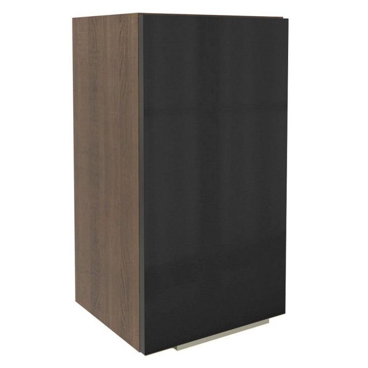 Armário Aéreo Madesa Lux 35 cm 1 Porta - Rustic/Preto