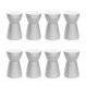 Conjunto com 8 Bancos | Banquetas Sili Branco