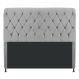 Cabeceira Estofada Cristal 195 cm King Size Com Capitonê Suede Cinza - Amarena Móveis