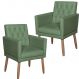 2 Poltronas para Clínica Resistente Recepção Corino Sala de Estar MOBLAN decor
