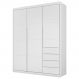 Guarda Roupa Infantil 3 Portas 4 Gavetas Lua P04 Branco - Mpozenato