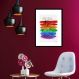 Quadro Coração LGBT- 60x48cm