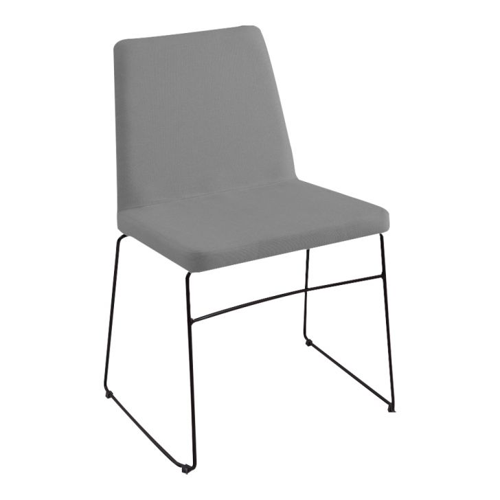 Cadeira Decorativa Sala de Jantar Anne Linho Cinza G17 - Gran Belo