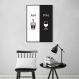 Quadro Cozinha AM PM - Café e Vinho 43x30 Filete Preto