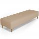 Puff Decorativo Sala de Estar Bali W01 Pés Palito 170x60cm Linho Bege Escuro - Lyam Decor