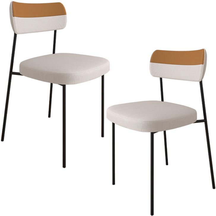 Kit 2 Cadeira Decorativa Estofada Sala Jantar Melina L02 Linho Cru Couríssimo Caramelo - Lyam Decor