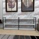 Estante industrial aço cor preto 180x30x68cm (C)x(L)x(A) cor mdf branco modelo ind32best