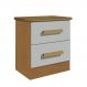 Mesa de Cabeceira 2 Gavetas New Athos D'Doro Cinamomo Off White