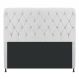 Cabeceira Estofada Cristal 160 cm Queen Size Com Capitonê Corano Branco - Amarena Móveis