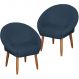 2 Poltronas Decorativa Moderna para Sala de Estar Recepção Reforçada MOBLAN decor