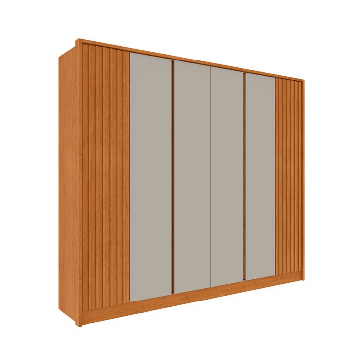 Image of Guarda-roupa Casal Barcelona 6 Portas 6 Gavetas Cinamomo E Off White PLA-MO895CL13ZVYMOB