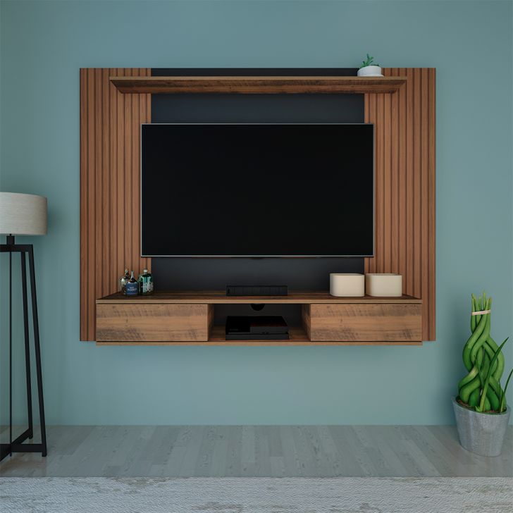 Painel para TV até 75 Polegadas Nevada Pinho e Preto