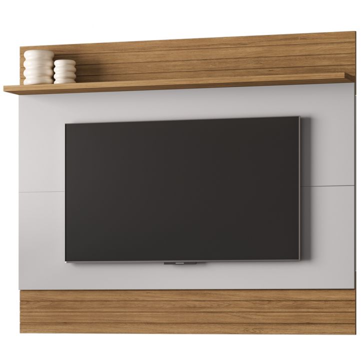 Painel Suspenso Tv 65 Pol 160 cm Aruana Cinamomo Off White BECHARA