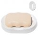 Saboneteira Porta Sabonete Banheiro Oval 11cm em Cimento - Branco