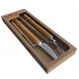 Conjunto Garfo Faca e Pegador aço inox 430 Qualinox 0559 churrasco carne grelha