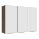 Armário Aéreo 120 cm 3 Portas Rustic/Branco Veludo Lux Madesa