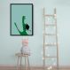 Quadro Infantil Cartoon Jacaré 43x30 Caixa Preto