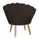 Poltrona Decorativa para Sala de Estar Charm Suede Marrom - Montanaris Decor