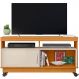 Rack Bancada Abel 1 Porta de Correr Para Tv de 50" Polegadas Cinamomo/Off White