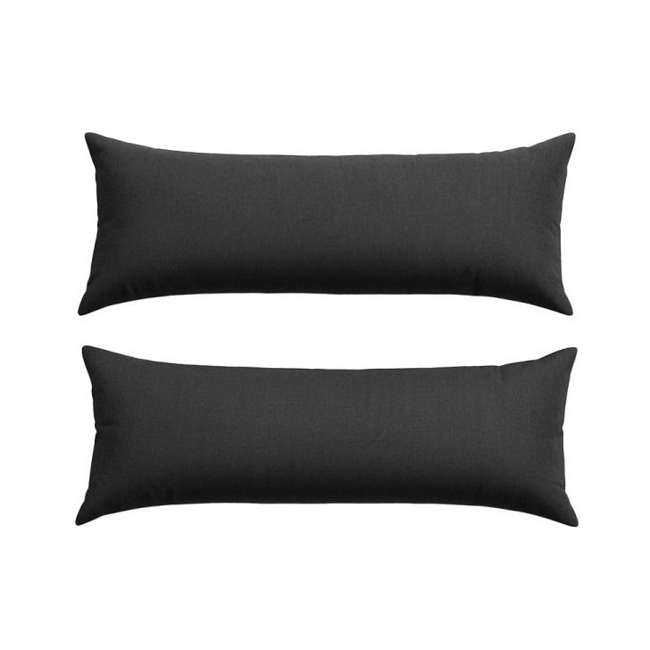 Conjunto Com 2 Capas De Almofada De Rim Candy 70x22 Linho Grafite