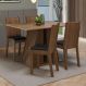 Conjunto Sala de Jantar Mesa Tampo de Madeira 4 Cadeiras Rustic/Preto Marilyn Madesa